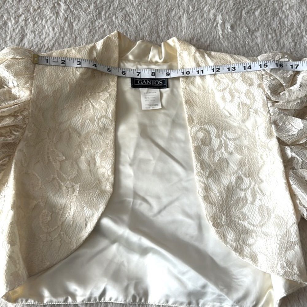 Vintage Gantos cropped lace bubble sleeve jacket - Picture 9 of 16